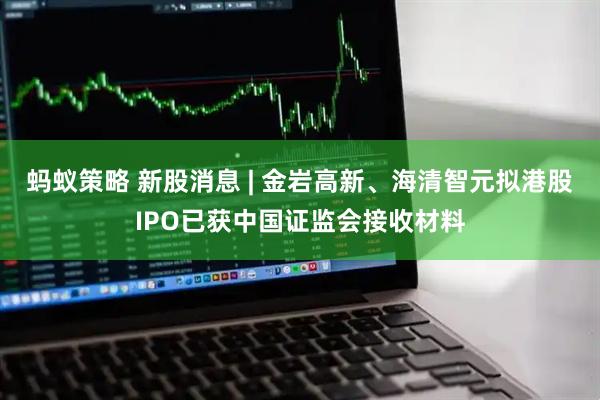 蚂蚁策略 新股消息 | 金岩高新、海清智元拟港股IPO已获中国证监会接收材料